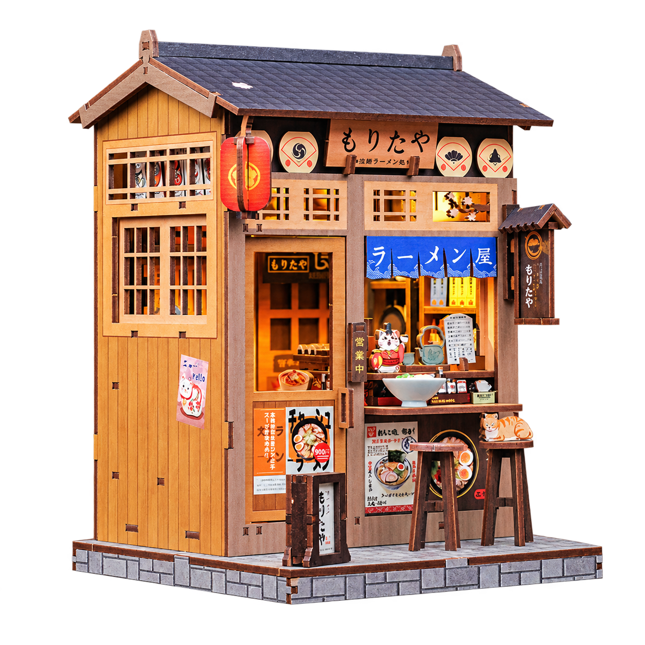 Cutebee 3D DIY Huisje Morita-Ya – CWGC205 – transparante productfoto