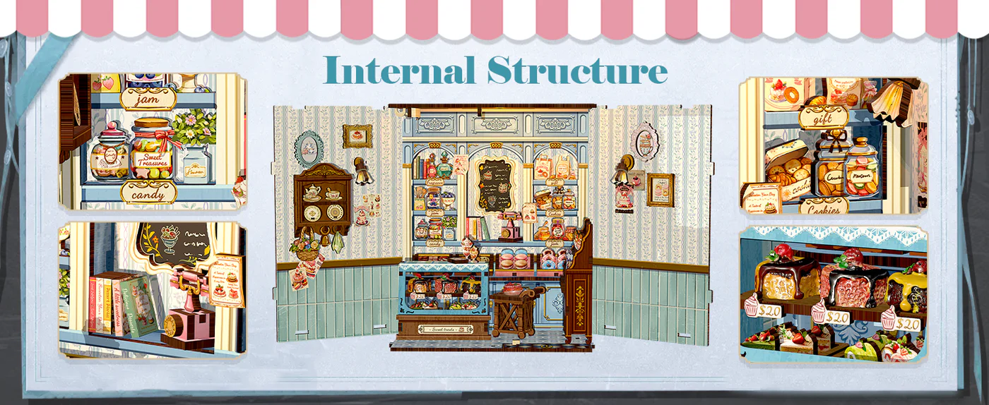 Cutebee 3D DIY Huisje Sweet Marie – CWGC207 - Afbeelding 7