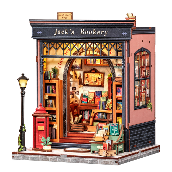 Cutebee 3D DIY Huisje Jack’s Bookery – CWGC209 – transparante productfoto