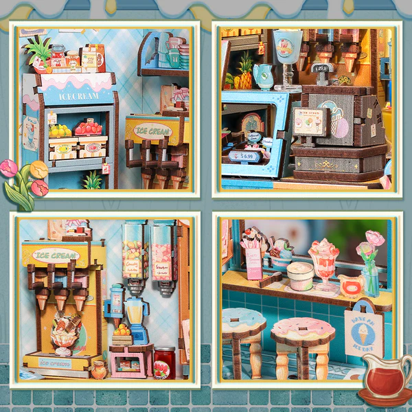Cutebee 3D DIY Huisje Bella’s Ice Cream – CWGC212 - Afbeelding 3