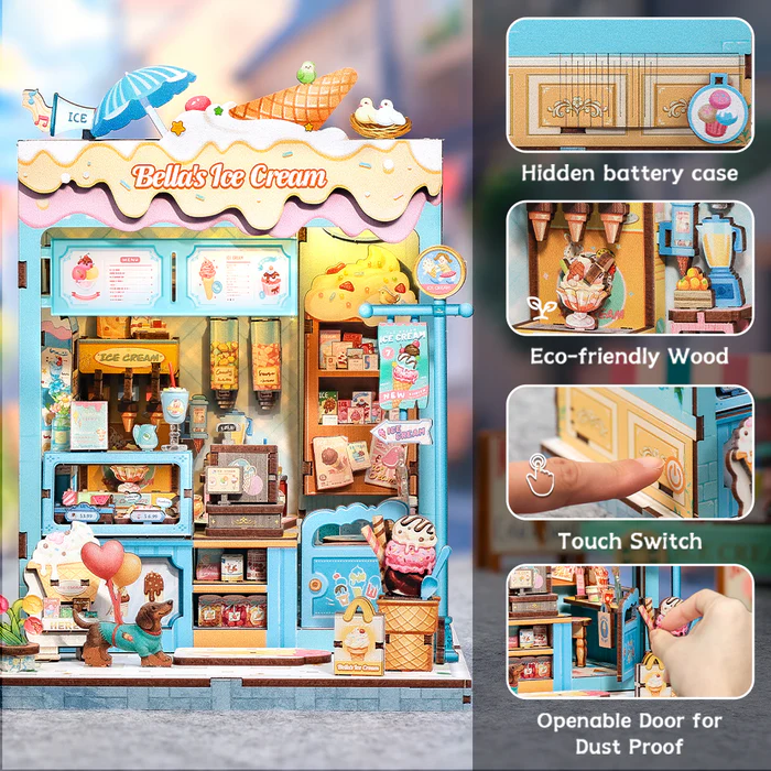Cutebee 3D DIY Huisje Bella’s Ice Cream – CWGC212 - Afbeelding 10