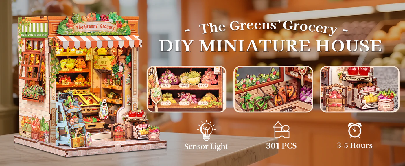 Cutebee 3D DIY Huisje The Green Grocery – CWGC213 - Afbeelding 6