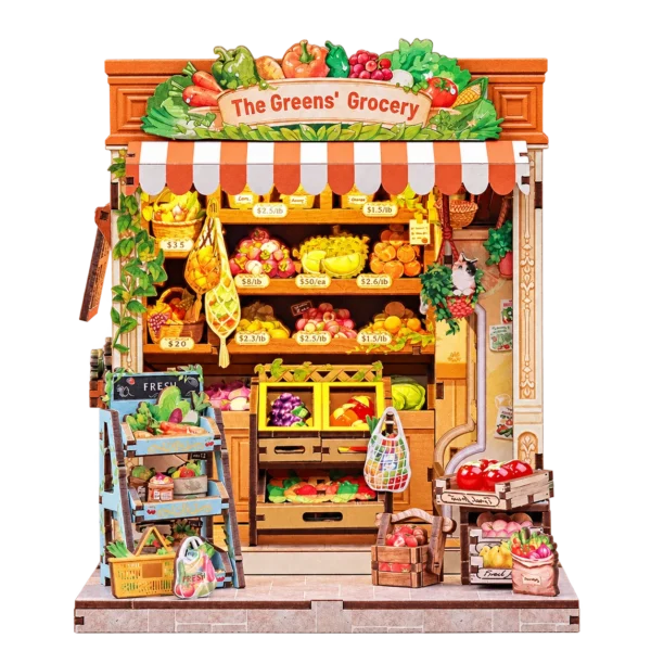Cutebee The Green Grocery CWGC213 miniatuurwinkel met transparante achtergrond