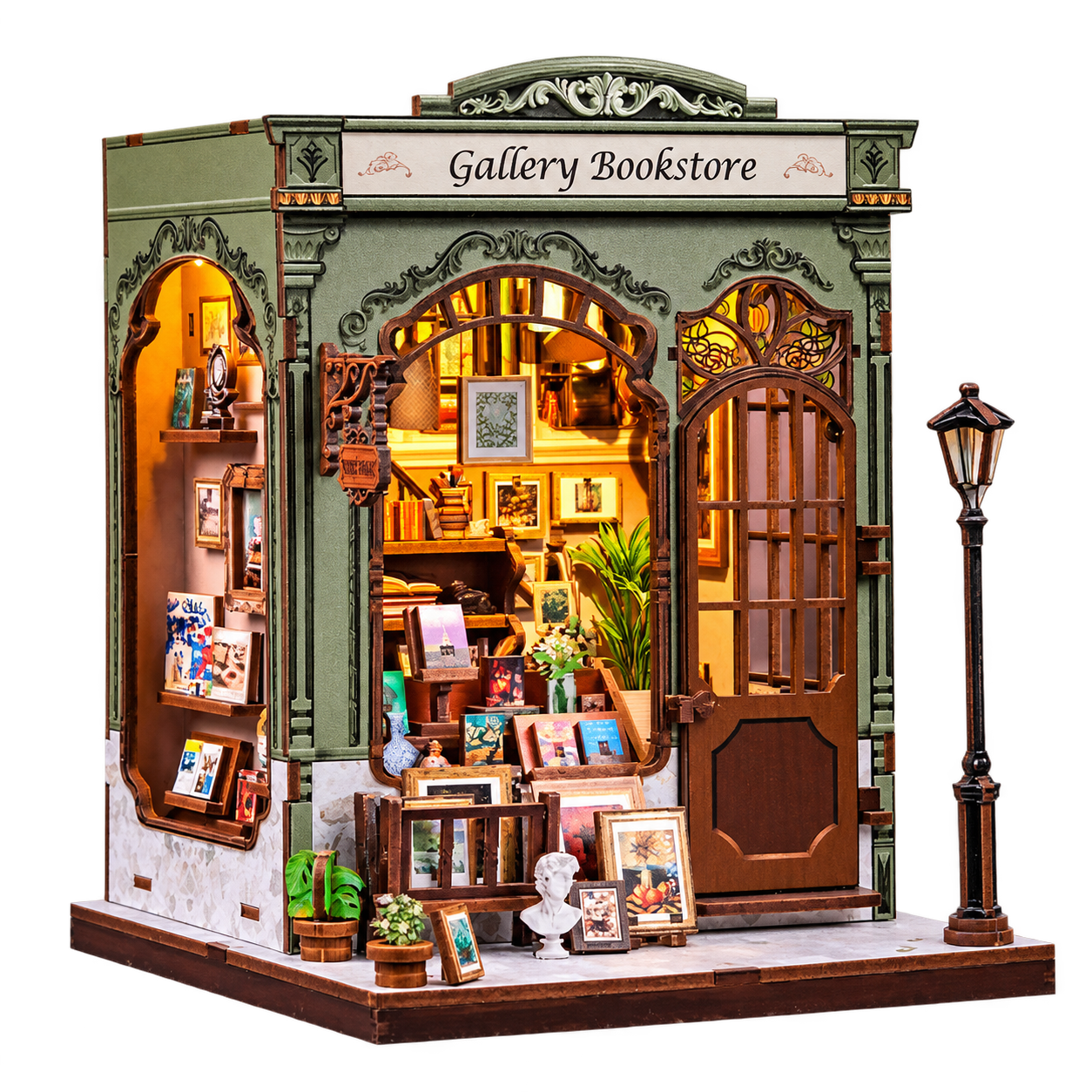 Cutebee 3D DIY Huisje Gallery Bookstore – CWGC214 – transparante productfoto
