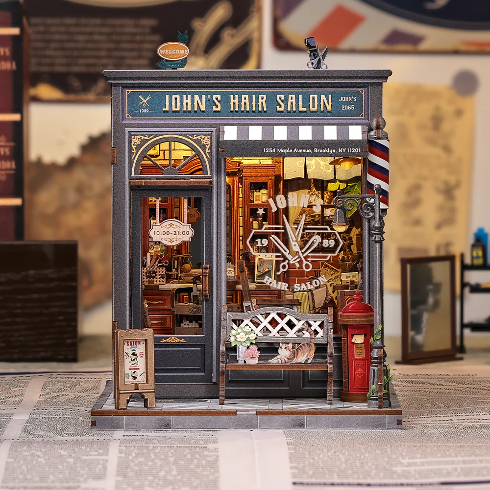 Cutebee John’s Hair Salon DIY miniatuurhuisje CWGC215