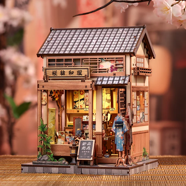 Cutebee 3D DIY Huisje Sakura O Kimono Shop – CWGC223 - Afbeelding 3