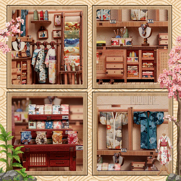 Cutebee 3D DIY Huisje Sakura O Kimono Shop – CWGC223 - Afbeelding 5