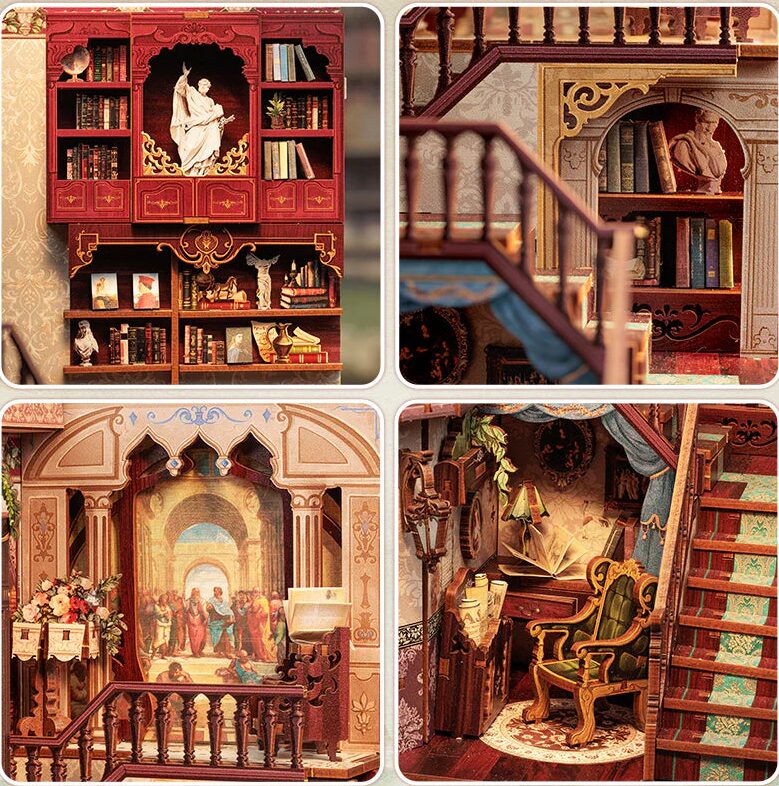 Cutebee 3D Booknook Library of Wisdom – DC03B - Afbeelding 2