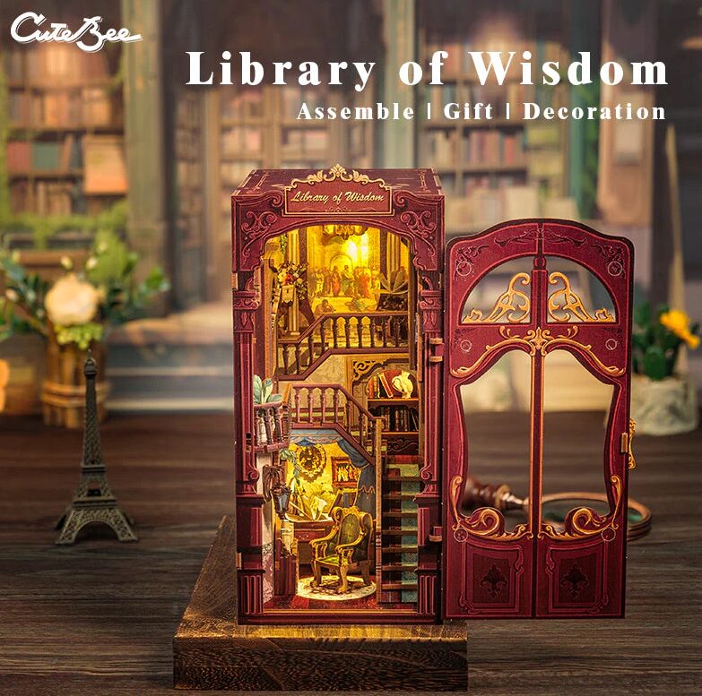 Cutebee 3D Booknook Library of Wisdom – DC03B - Afbeelding 3