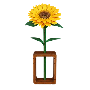 Cutebee 3D bloem zonnebloem FWLP102 met transparante achtergrond