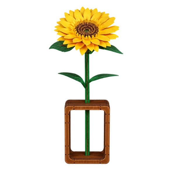 Cutebee 3D bloem zonnebloem FWLP102 met transparante achtergrond