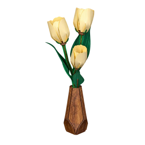 Cutebee 3D bloem witte tulp FWLP103 met transparante achtergrond