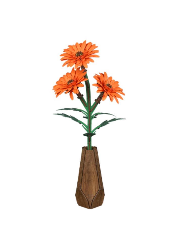 Cutebee 3D Bloem Oranje Gerbera – FWLP104