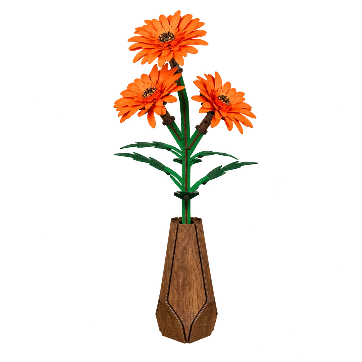 Cutebee 3D bloem oranje gerbera FWLP104 met transparante achtergrond