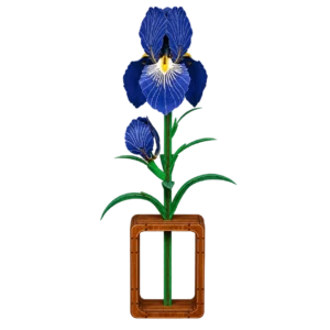 Cutebee 3D bloem blauwe iris FWLP106 met transparante achtergrond