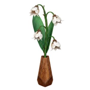 Cutebee 3D bloem lelietje-van-dalen FWLP107 met transparante achtergrond