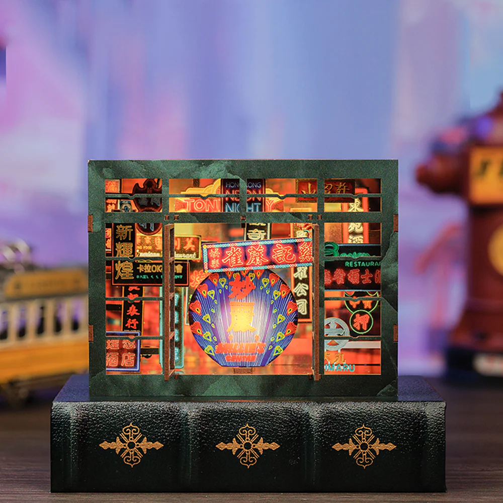 Cutebee 3D Booknook Hong Kong Neon Night – LS01B - Afbeelding 2