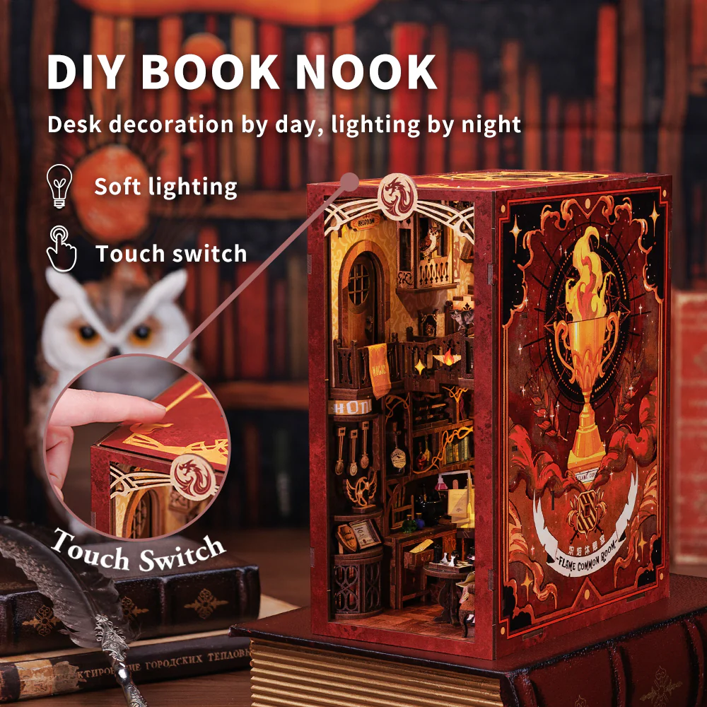 Cutebee DIY Booknook Flame Common Room – RK01 - Afbeelding 6
