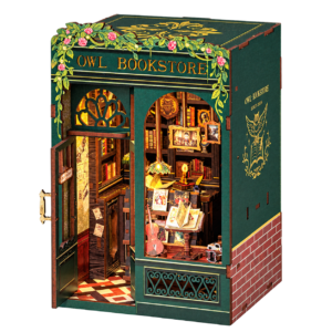 Cutebee 3D Booknook Owl Bookstore – SD02B – transparante productfoto