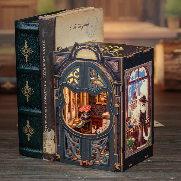 Cutebee 3D Booknook Count Cat’s Study – SD03B - Afbeelding 4