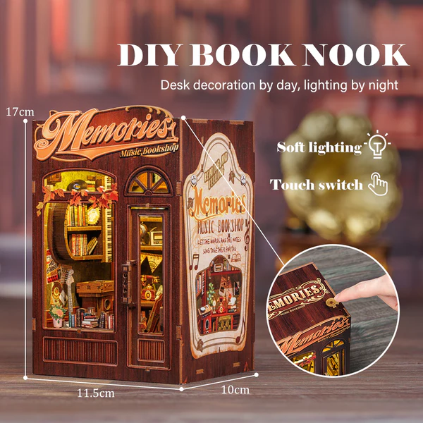 Cutebee 3D Booknook Memories Music Bookshop – SD04B - Afbeelding 7