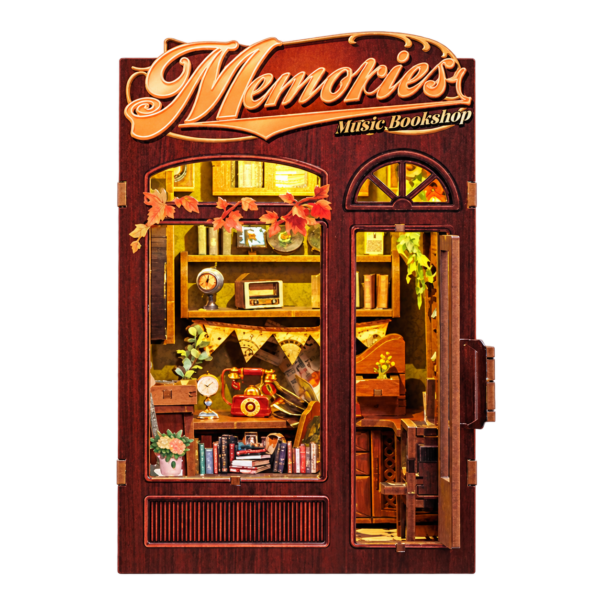 Cutebee Memories Music Bookshop SD04B booknook met transparante achtergrond