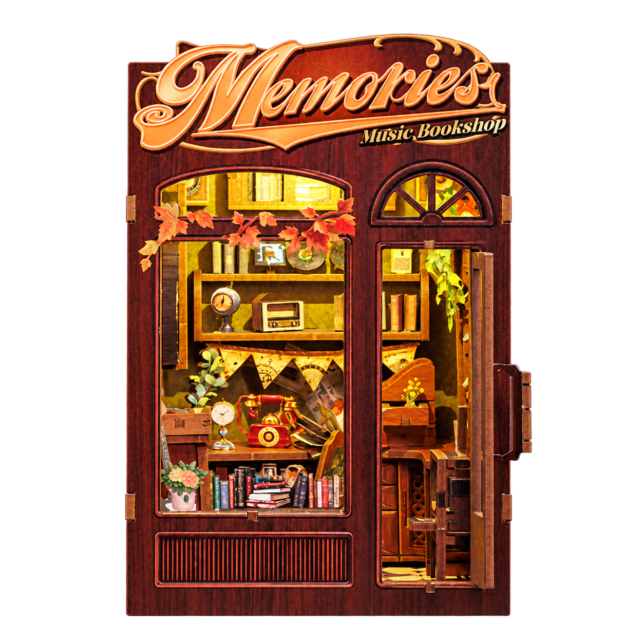 Cutebee Memories Music Bookshop SD04B booknook met transparante achtergrond