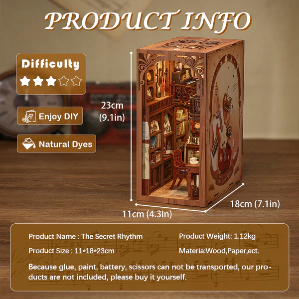 Cutebee 3D Booknook The Secret Rhythm – SZ03B - Afbeelding 10