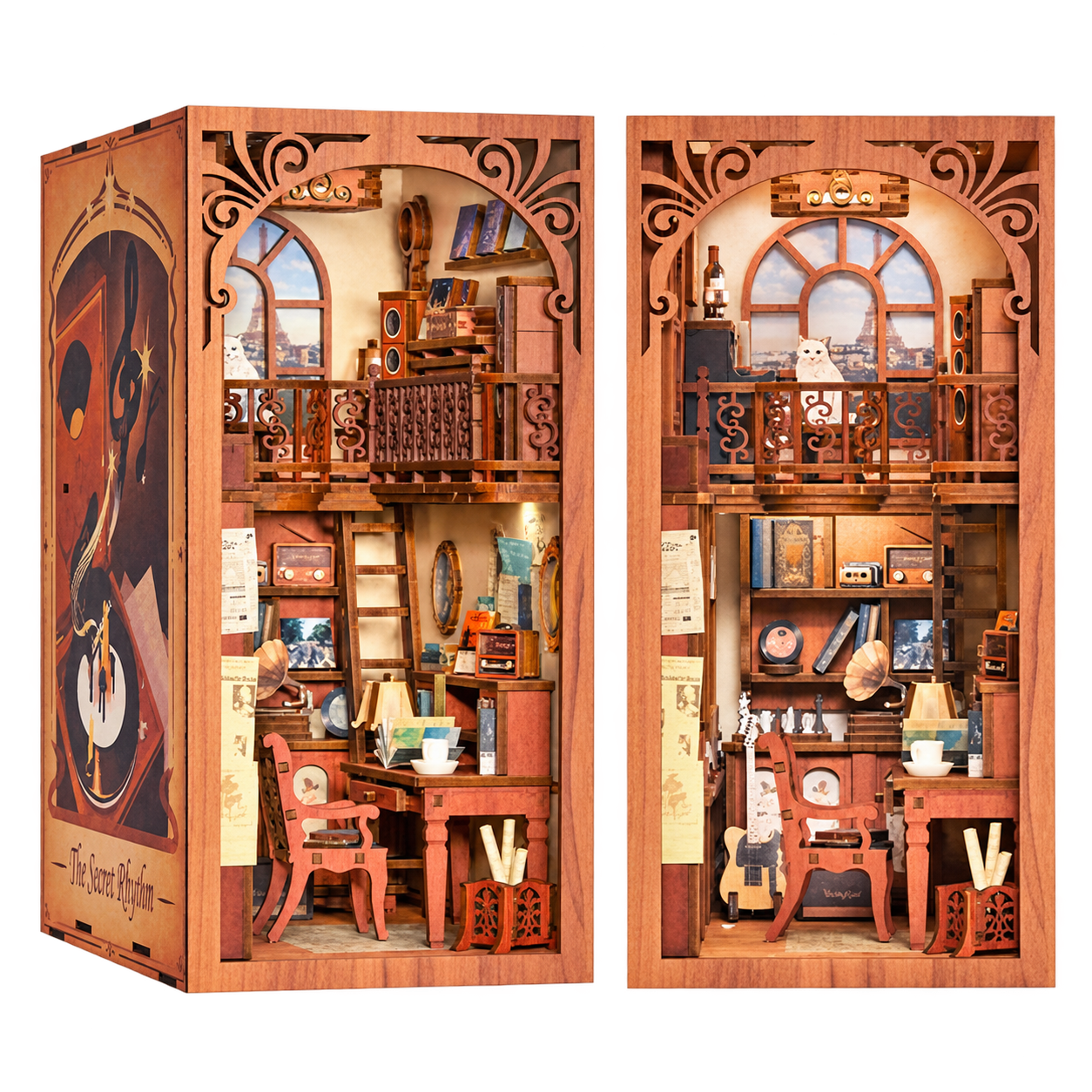 Cutebee 3D Booknook The Secret Rhythm – SZ03B – transparante productfoto