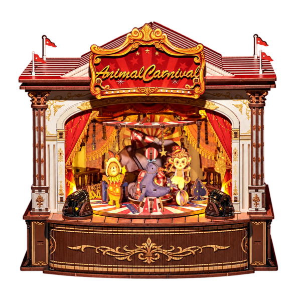 Cutebee DIY Muziekdoos Animal Carnival – TTCB501 – transparante productfoto