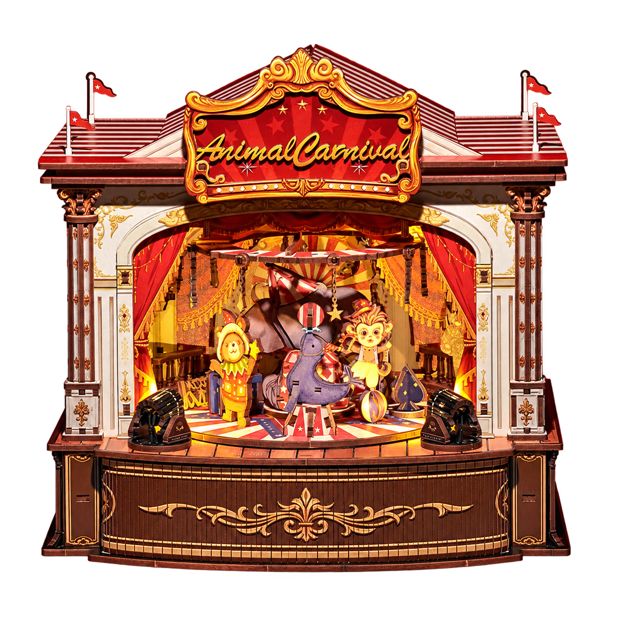 Cutebee DIY Muziekdoos Animal Carnival – TTCB501 – transparante productfoto