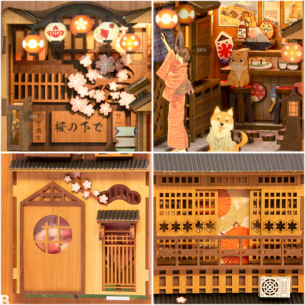 Cutebee DIY Booknook Under the Sakura Tree – YS06B - Afbeelding 10