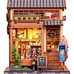 Cutebee Sakura O Kimono Shop DIY miniatuurhuisje met transparante achtergrond
