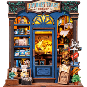 Cutebee Journey Trace Bookshop DIY miniatuurhuisje met transparante achtergrond