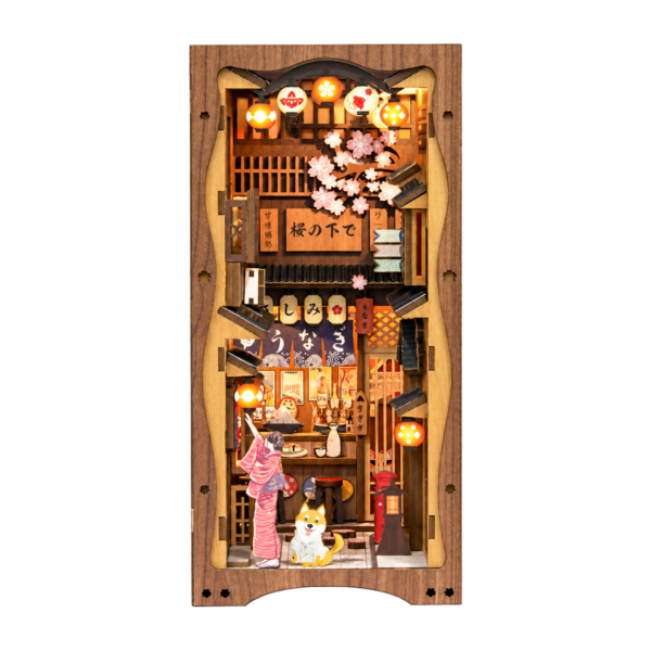Cutebee Under the Sakura Tree book nook met transparante achtergrond