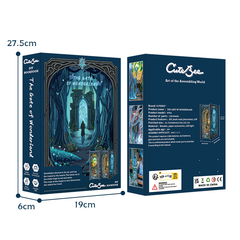 Cutebee 3D Booknook The Gate of Wonderland – HY02B - Afbeelding 4