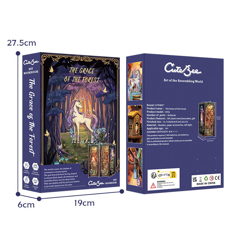 Cutebee 3D Booknook The Grace of Forest – HY01B - Afbeelding 4