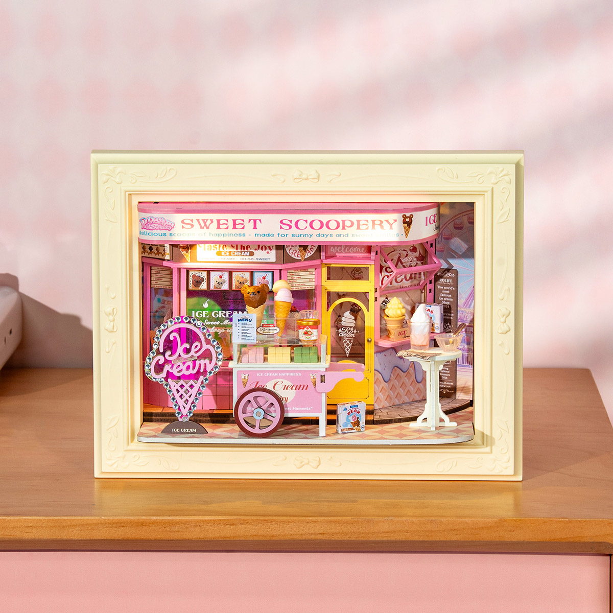 Rolife 3D Houten Puzzel Sweet Scoopery IJswinkel DP002 - Afbeelding 2