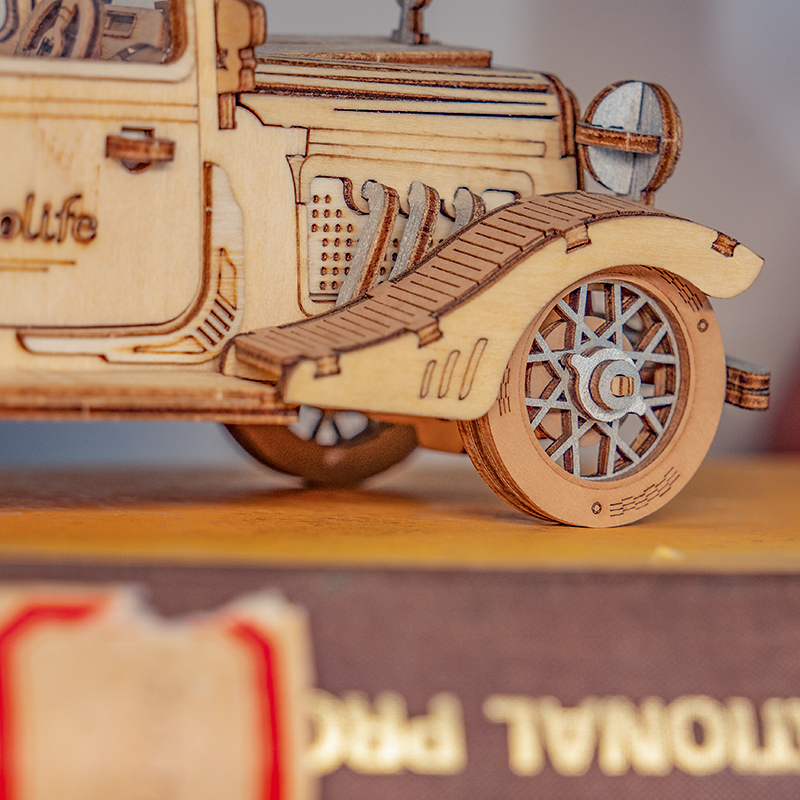Rolife 3D Houten Puzzel Vintage Auto – TG504 - Afbeelding 4
