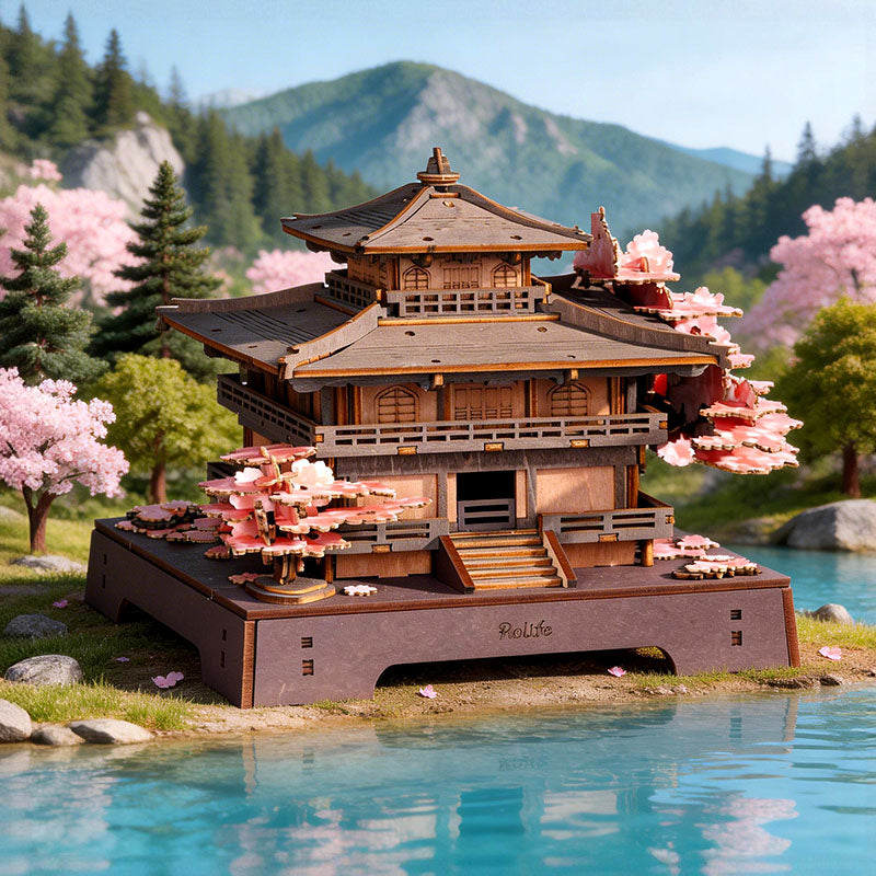 Rolife 3D Houten Puzzel Sakura Pavilion – TGA07 - Afbeelding 3