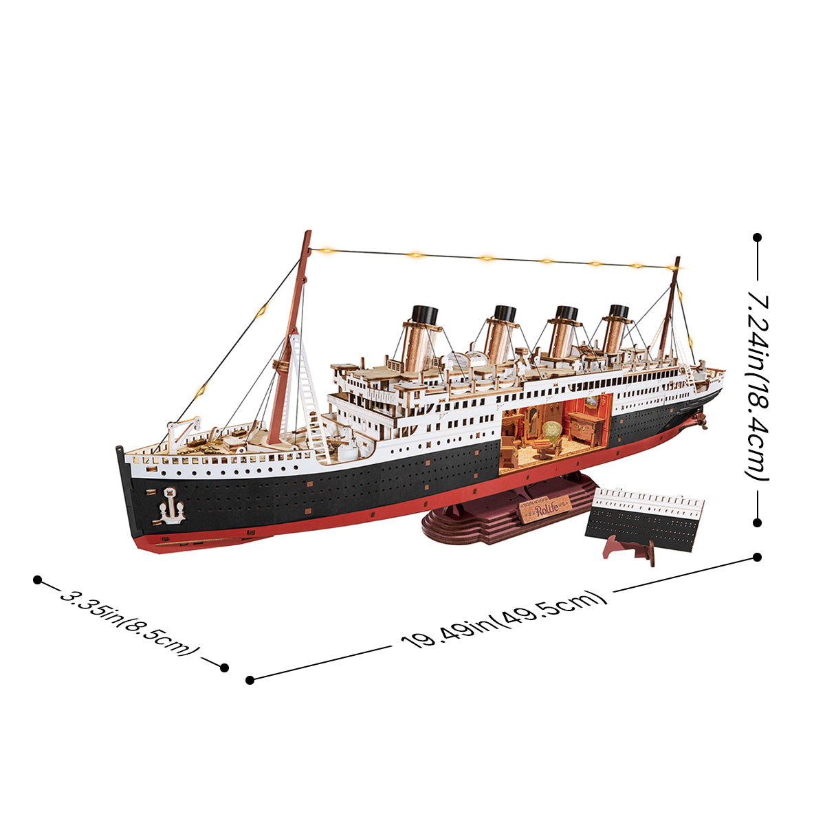 Rolife 3D Houten Puzzel 1912 Eternal Atlantic Voyager – TGL02 - Afbeelding 6