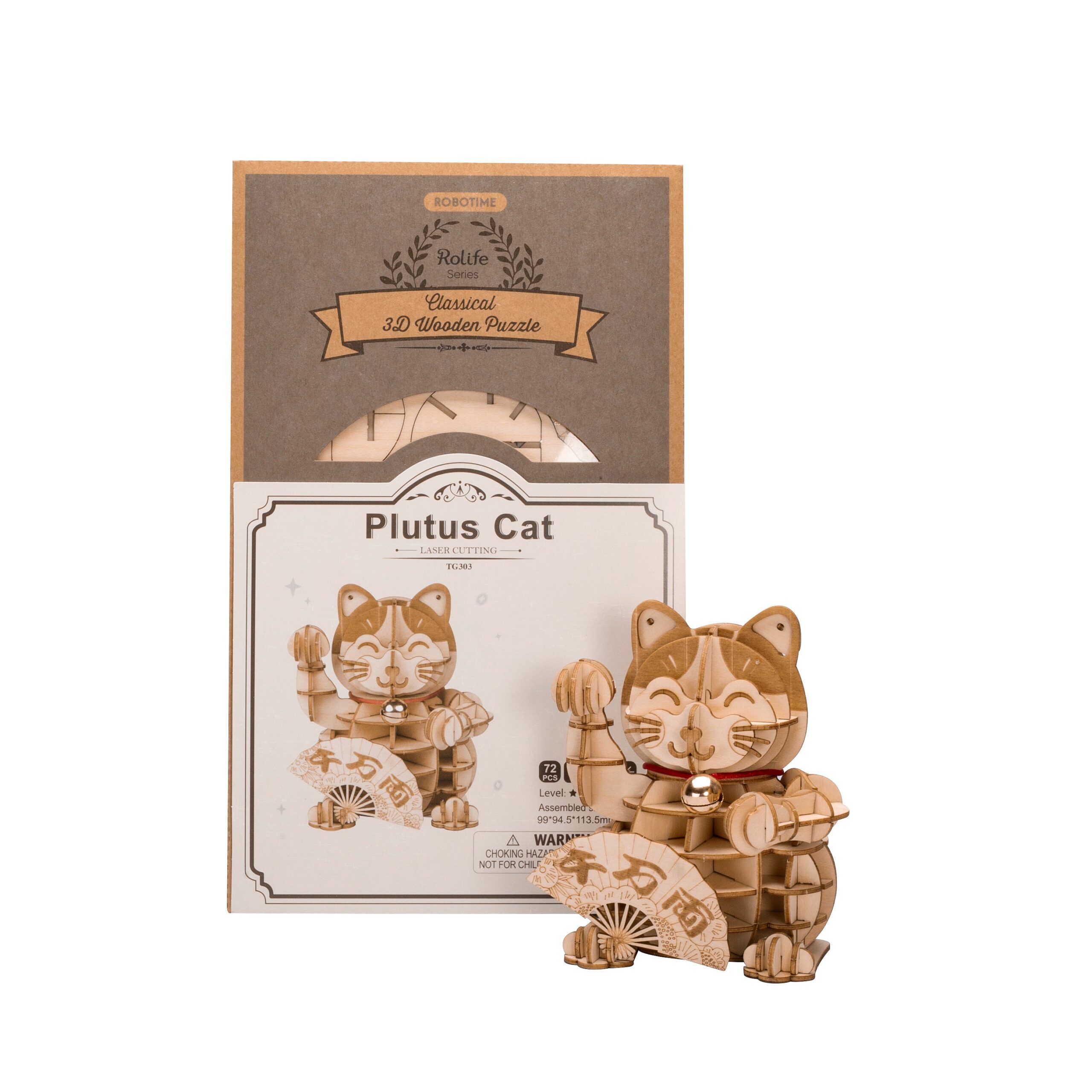 Rolife 3D Houten Puzzel Plutus Cat – TG303 - Afbeelding 4