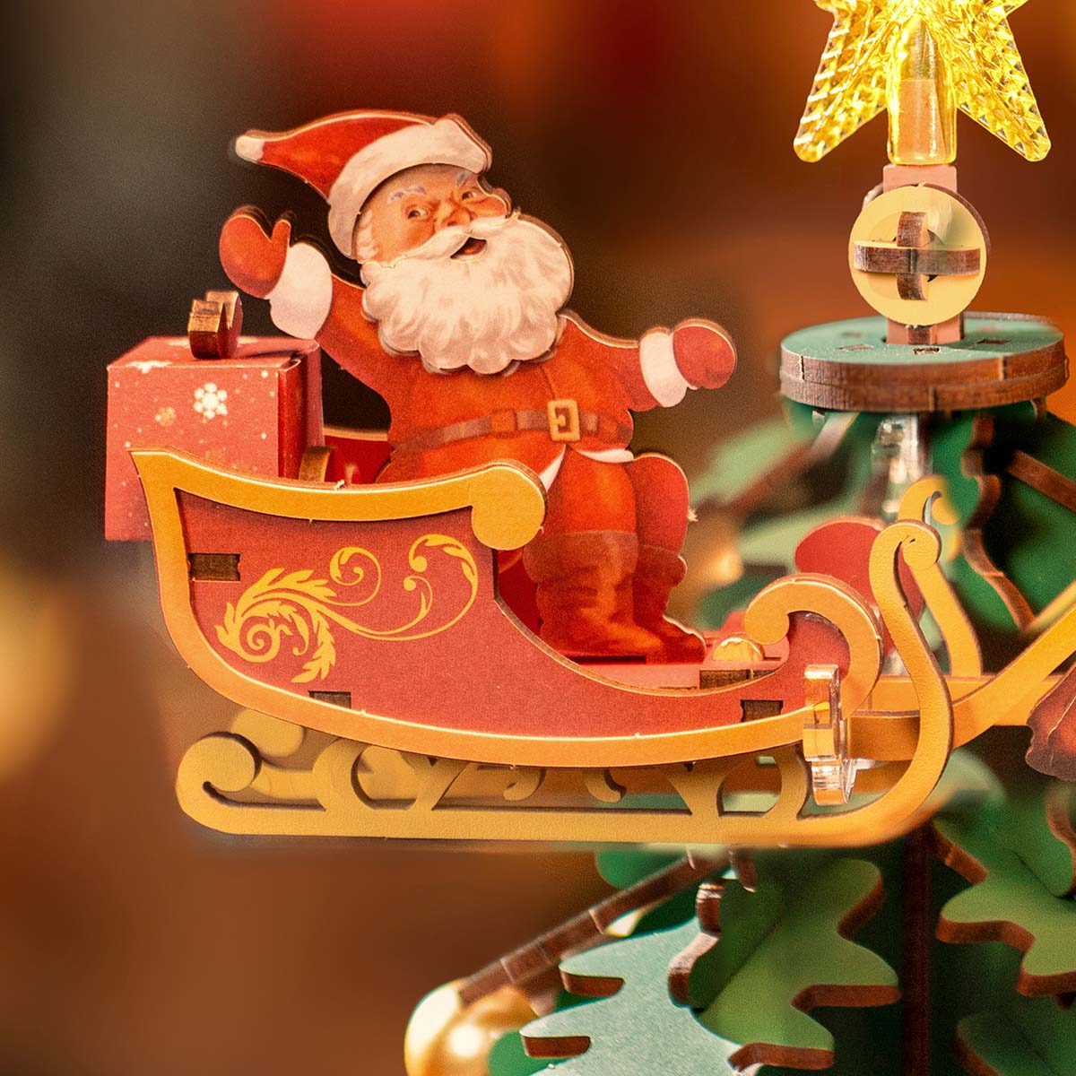 Rolife 3D Houten Puzzel Christmas Melody Tree – AMS01 - Afbeelding 6