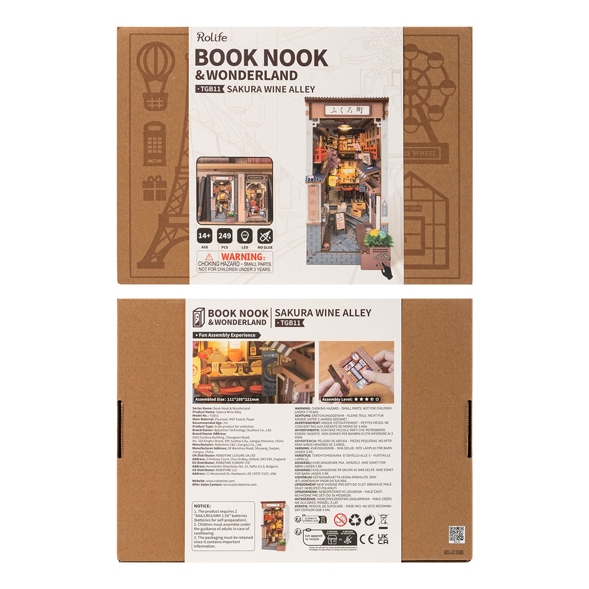 Rolife DIY Boekenhoek Sakura Wine Alley – TGB11 - Afbeelding 7