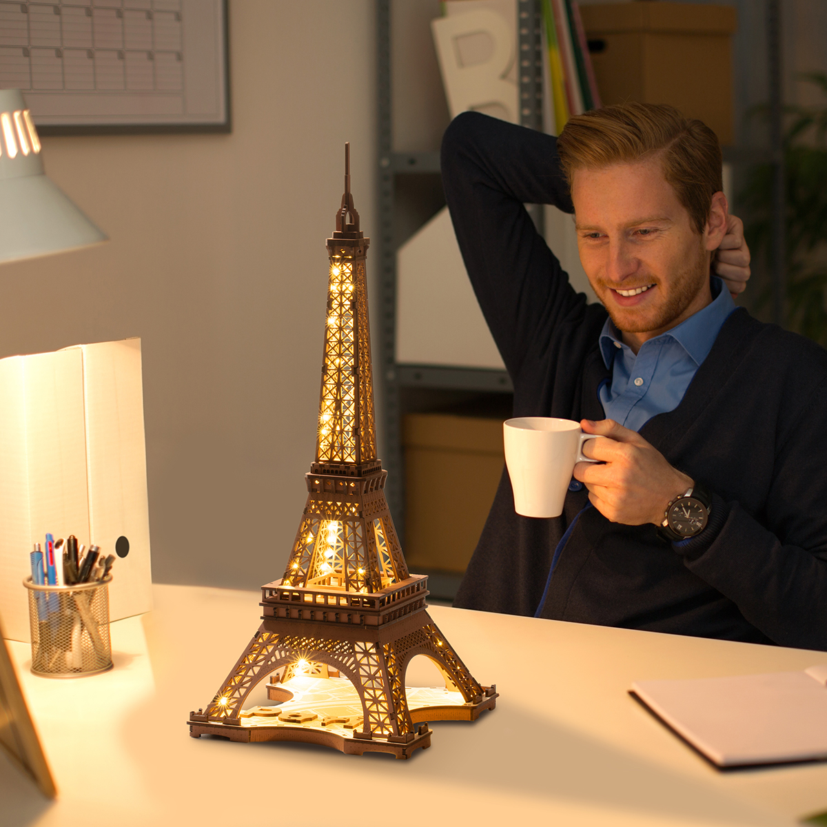 Rolife 3D Houten Puzzel Night of the Eiffel Tower – TGL01 - Afbeelding 3