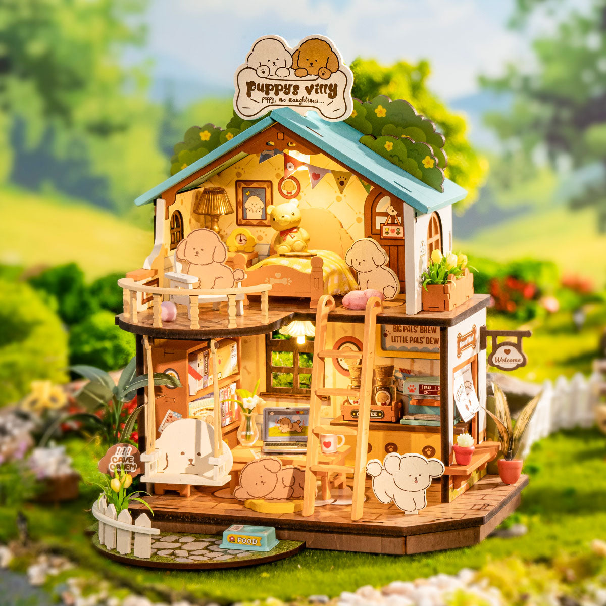 Rolife DIY Miniatuurhuis Puppy’s Gezellige Villa DG169 - Afbeelding 2