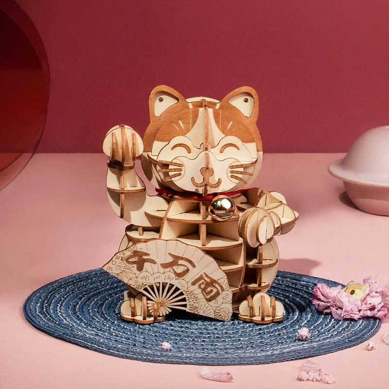 Rolife 3D Houten Puzzel Plutus Cat – TG303 - Afbeelding 2