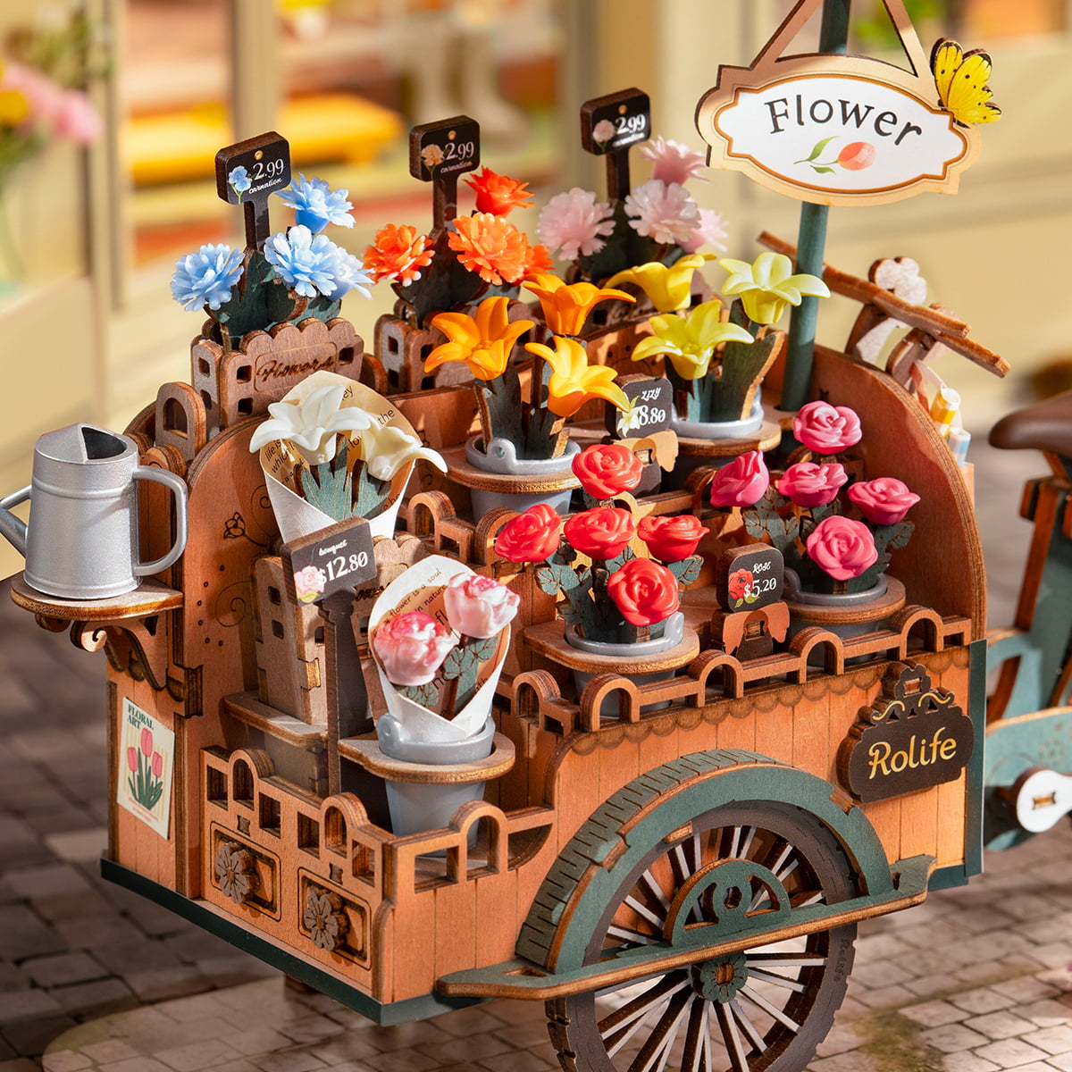 Rolife 3D Houten Puzzel Blossom Cart – TGS03 - Afbeelding 4