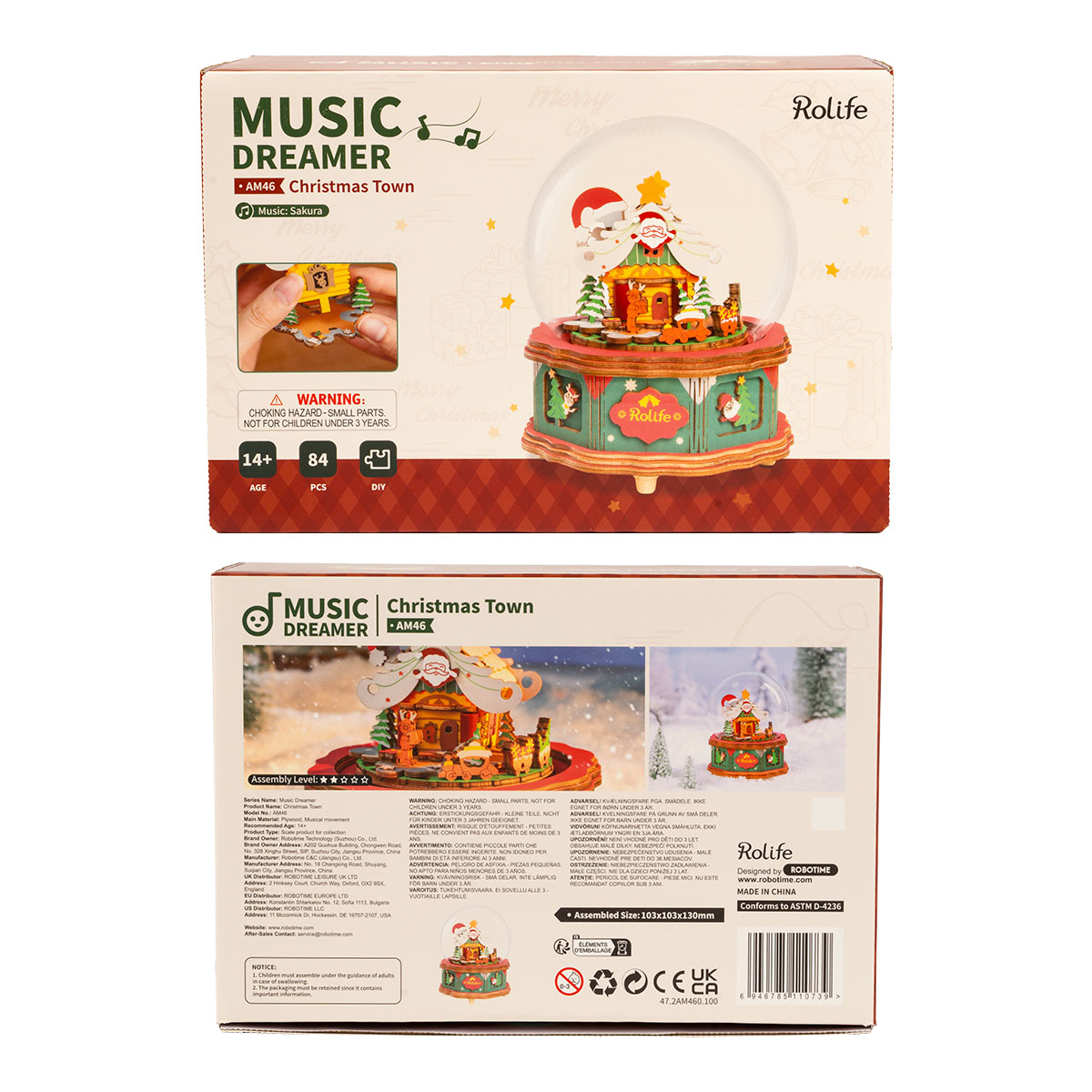 Rolife DIY Muziekdoos Christmas Town – AM46 - Afbeelding 6