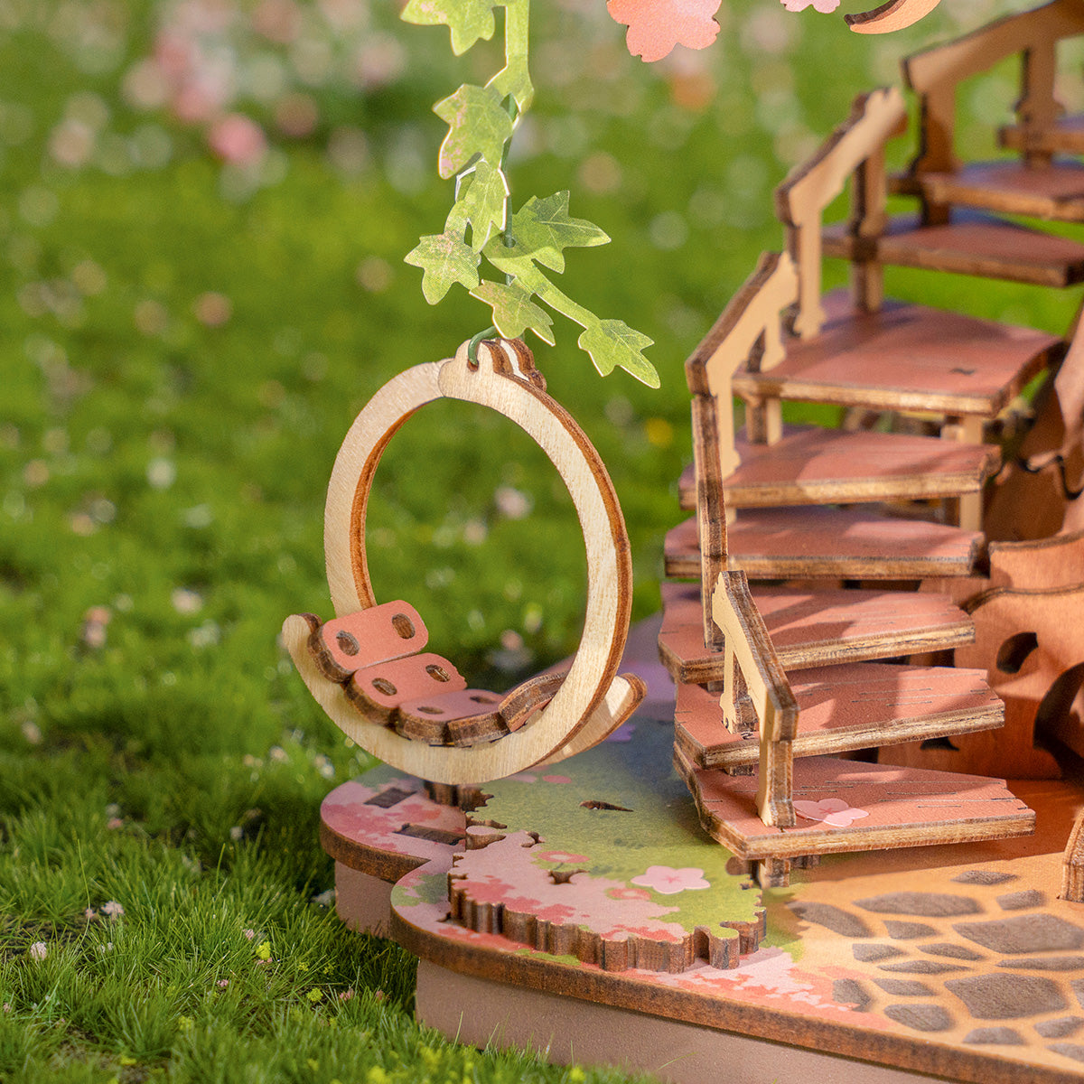 Rolife 3D Houten Puzzel Sakura Tree House – TGS04 - Afbeelding 4